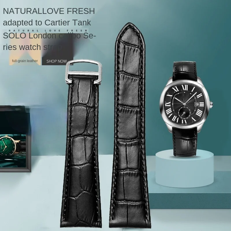 Cartier Watch Tank - Watchband Hakiki Deri saat kayışı 22/23/24/25mm