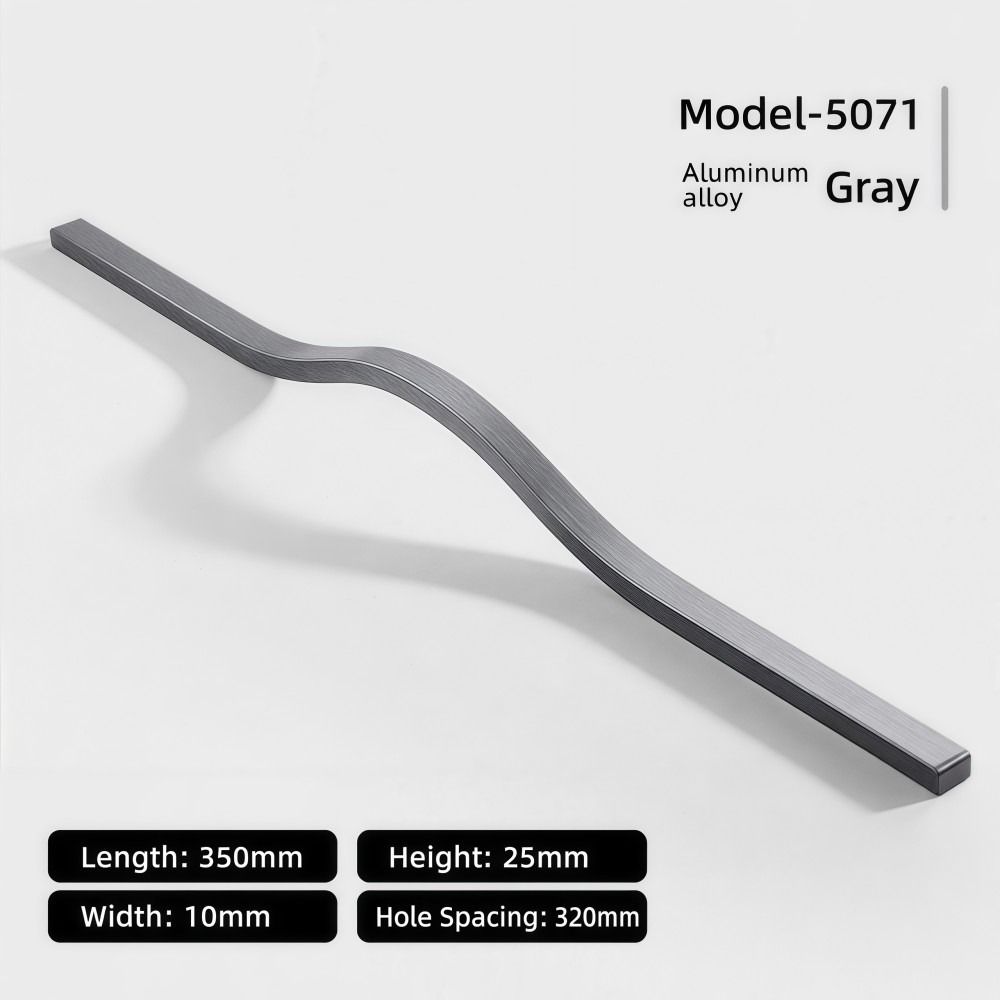 Curved Spring Bar - Alüminyum Alaşımlı Dolap Çekme Kolu Çoklu