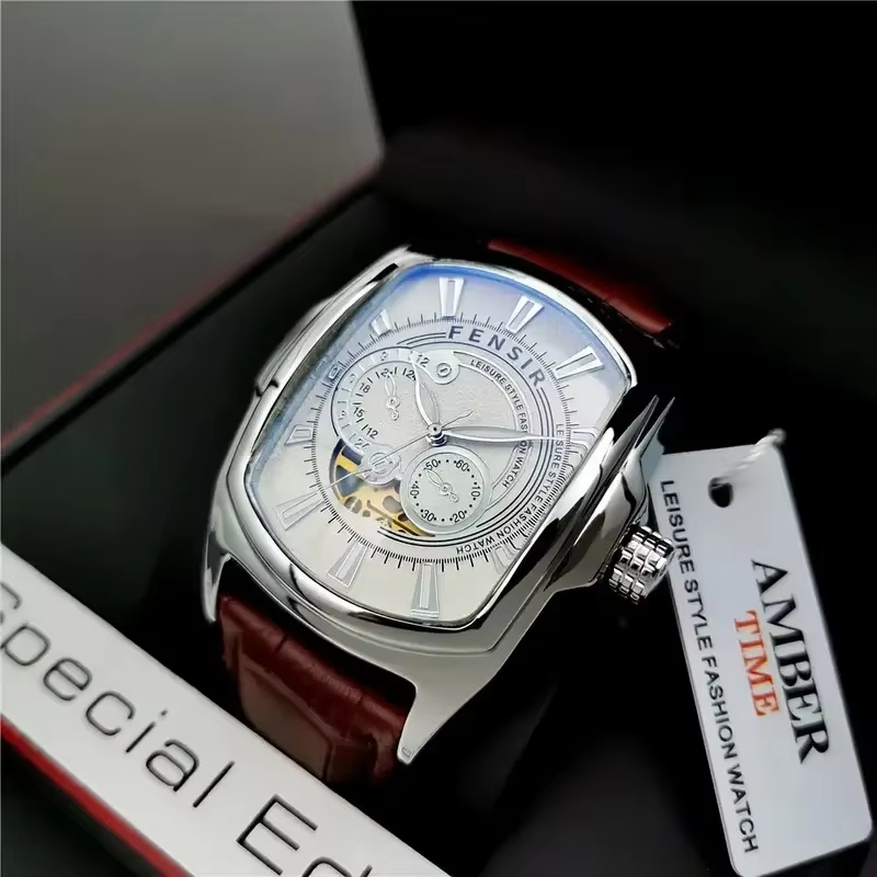 Omega Watch Constellation - Fax Erkek İş Tarzı Punk Saat,